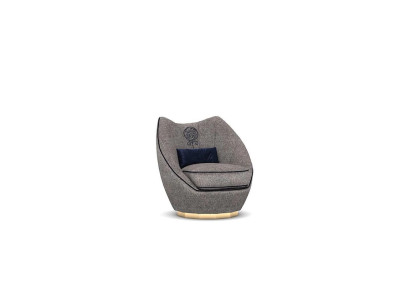 Luxury Gray Armchair Upholstery Textile Living room Upholstered furniture Modern Furnishings