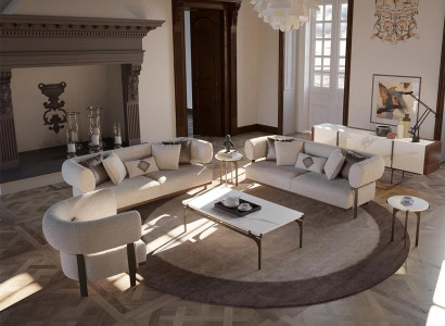 Living room Luxury Modern 2x Sofa Two-seater Upholstery Textile Design Furnishings