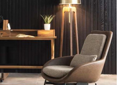 Armchair Recliner Living room Relax Chairs Club Lounge Furniture Brown Sofa