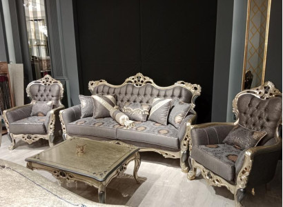Modern sofa set set 3 seater sofas 2x armchair coffee table living room set