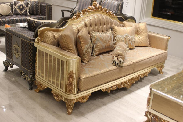 Sofa set 3311 Seater Chesterfield Fabric Textile Classic r Stil Group new
