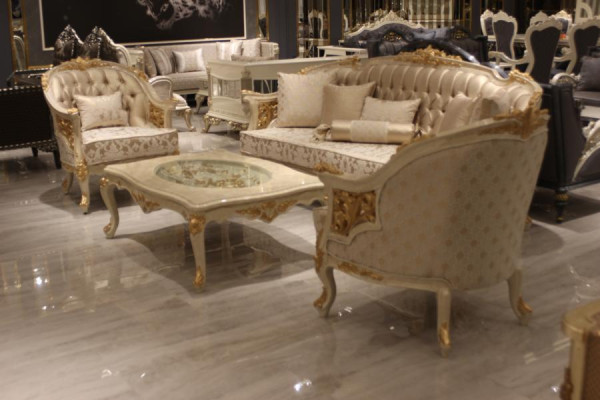 Modern luxury sofa set set 2x sofa 3 seater living room set noble chair
