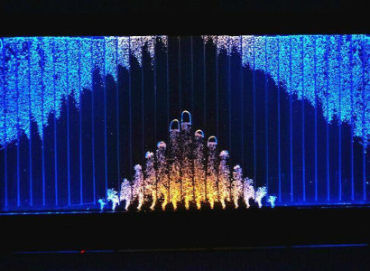 Modern Partition Walls LED Water Wall Illuminated Wall Columns 240x150cm Immediately