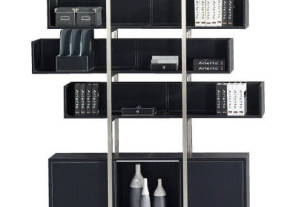 Luxury stainless steel Shelf Wardrobe Living room wall cabinets Office shelves