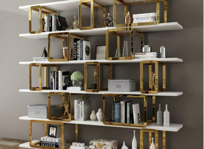 Design Divider Wall Shelf Living room Cabinets stainless steel Shelves Books Wardrobe new