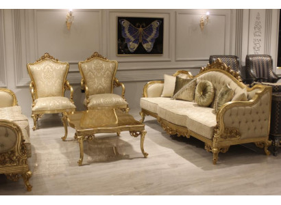 Designer Sofa set 3+3+1 Seater Couch Upholstery Seating Set Classic Set new