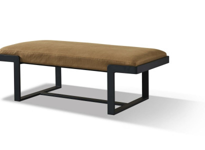 Stool Upholstered Stool Foot Shelf Furniture Living Benches Seat Leather Brown