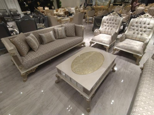 Luxurious living room suite set sofa + 2x comfortable armchairs new
