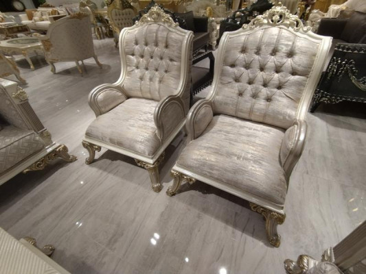 Luxurious living room suite set sofa + 2x comfortable armchairs new