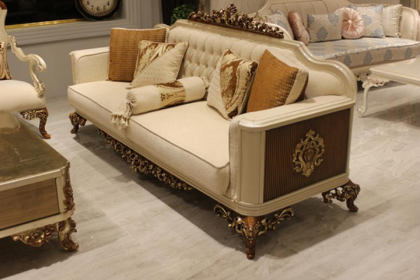 Exquisite Living room Sofa set Sofa 2x Armchair set Luxury Suite