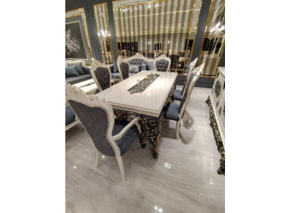 Luxurious Dining room Set with Dining table, 6 chairs and stylish elegance