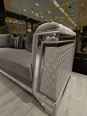 Chic Furniture Sofa set set 3+1+1 Sofa set Sofas 2x Armchair Gray