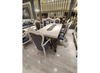 Modern 6x Chairs Dining room chair Luxury 6x Chairs Set Wood designer chairs