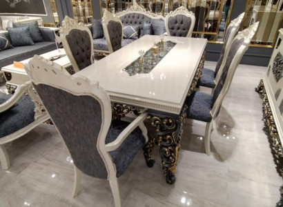 Modern 6x Chairs Dining room chair Luxury 6x Chairs Set Wood designer chairs