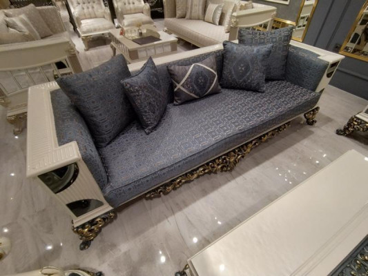 Luxurious 3 Seater Sofa Noble Sofa Elegant Living room Art deco Sofa new