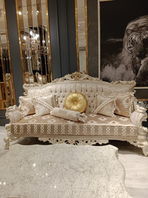 Elegant Sofa 3 Seater Noble Stylish Furniture Living room Beige Sofa new