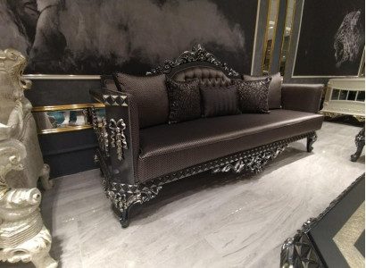 Elegant three-seater sofa modern 3 seater stylish sofa 3 seater brown