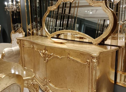 Luxury Sideboard Sideboard with Mirror Suite Chest of drawers Wood Chests of drawers Classic