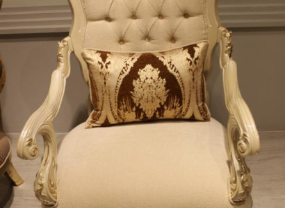 exclusive Living room Furniture luxurious Armchair comfortable Armchair Beige new
