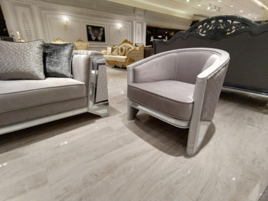 Elegant living room seating modern armchair high quality armchair gray armchair