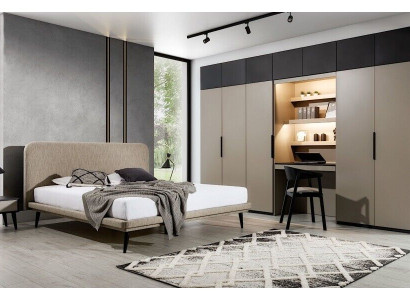Elegant Bedroom Set Designer Double bed Wardrobe Bedside tables