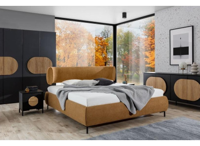 Black -Brown Bedroom Furniture Designer Bed Wardrobe Chest of drawers