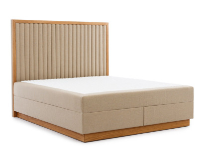 Brown-Beige Bedroom Bed Designer Beds Double Beds Textile Bed