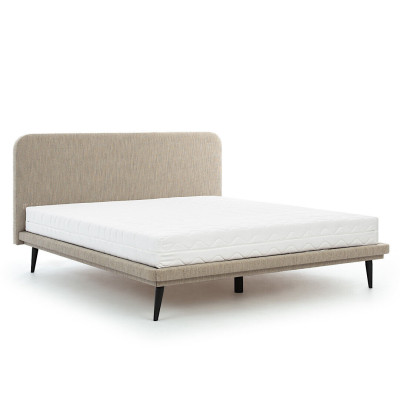 Brown Upholstered bed Bedroom Beds Designer Luxury Textile Beds