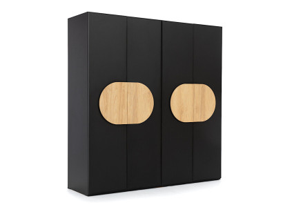 Black Wardrobe Modern Bedroom Furniture Luxury Wood Wardrobe