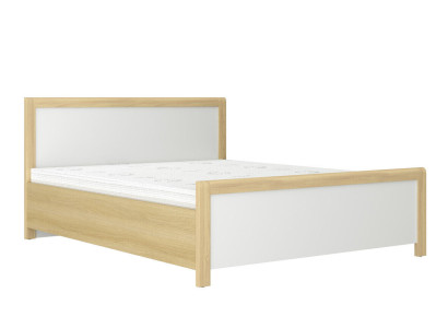 Bedroom Wooden bed White Double bed Designer Light wooden frame new