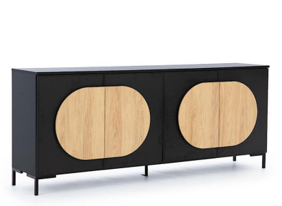 Black-Brown Chest of drawers Bedroom Designer Wood Chest of drawers Noble sideboard