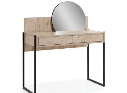 Brown Dressing table Mirror Modern Cosmetic Table Luxury Wood Furniture