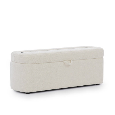 Bedroom Furniture White Stool Designer Bench seat Upholstery Storage Chest