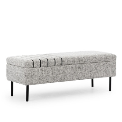 Modern Gray Bedroom Bench seat Luxurious bed bench wooden frame new