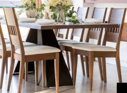 Dining table Wood Chairs 7-piece armchair Group Dining room Suite Chair Set Table new