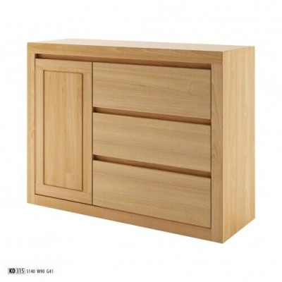 Landhfrom  Chest of drawers Solid wood Wardrobe Cabinets Real Wood Oak 140x90cm Chests of drawers