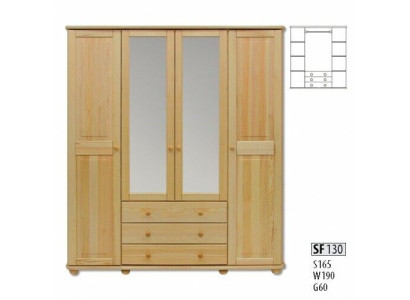 Wardrobe Cabinets Wardrobe Wall Unit 4 Doors Wood Furniture Bedroom new