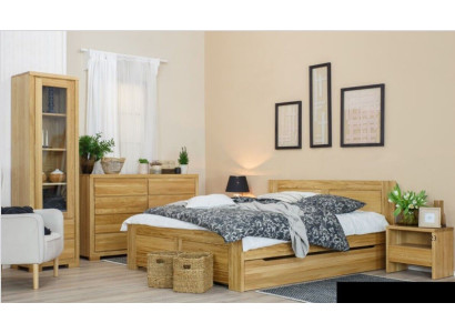 Bedroom Furniture 3 pcs. Set Bed Bedside tables 2x Beds Real Wood Solid wood