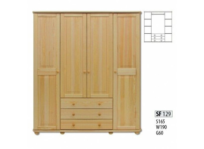 Real Wood Solid wood Wardrobe Wardrobe Bedroom Cabinet Solid new