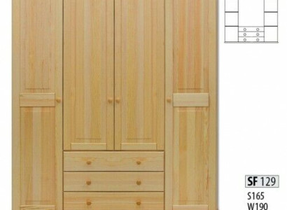 Real Wood Solid wood Wardrobe Wardrobe Bedroom Cabinet Solid new