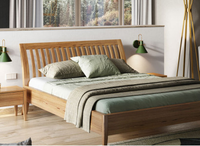 Bedroom Wooden bed Real Wood Beds Hotel 180x200 Style Solid Furniture