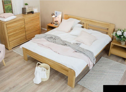 Solid wood Bed 180x200 Double bed Beech Solid Real Hozbett VollWooden bed new
