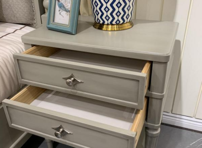 Bedside table Design Side Tables Sleep Room Wood Consoles Furniture Luxury Gray