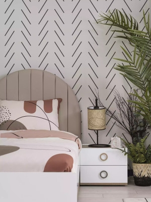 Bedside table night console children's bedside table Childrens room Wood White Modern