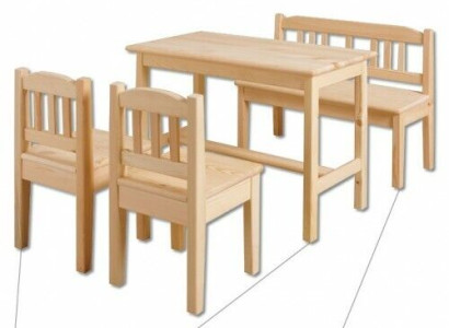KinderSeating group 4-piece children's furniture set, children's chair, children's table