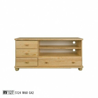 TV-cabinet sideboard Wood Chest of drawers Sideboards Living room Chests of drawers 124cm solid Furniture