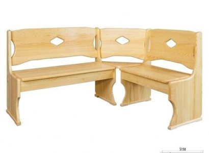 Corner bench Real wood Pine Solid Wood Dining room Country house Handcraft corner benches