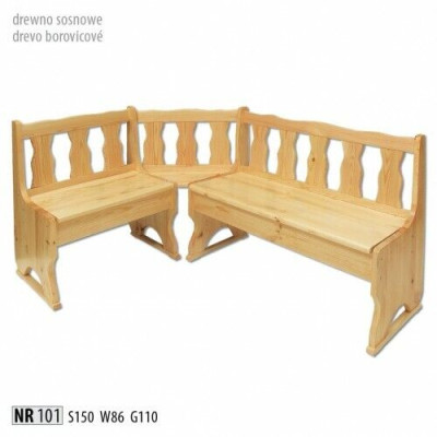 Corner bench group Dining room set Corner bench Seating group Chest Stool Solid pine new