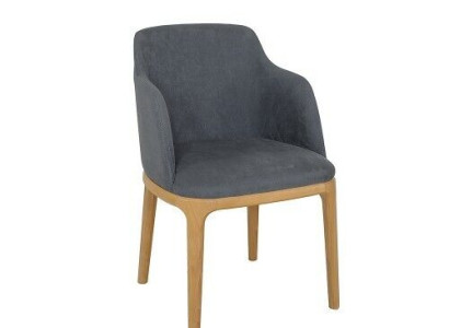 Chair Armchair Upholstery Chairs Lounge Solid Wood Textile Wood Armchair Leather new