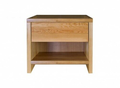 Nightstand Bedside table Night console 1 drawer Solid wood Shelf Console Oak